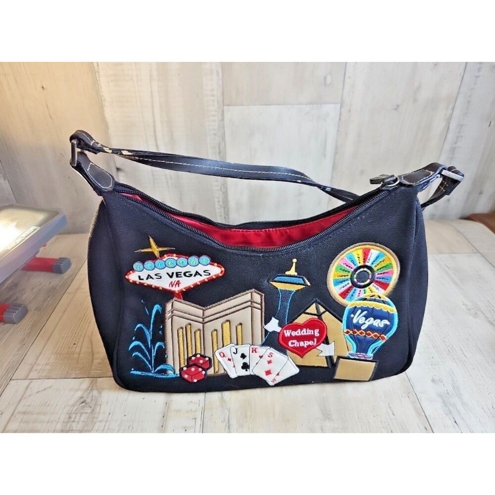 Frankie & Johnnie Las Vegas Purse Embroidered Canvas Casino Bag